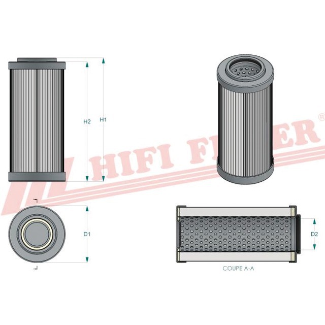Filtre Hydraulique SH 75014 Hifi Filter référence fournisseur HIFSH75014